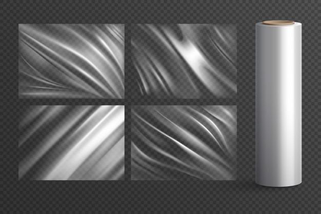 写实真空包装半透明褶皱塑料效果