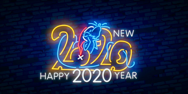 2020鼠年霓虹灯