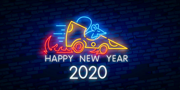 2020鼠年霓虹灯