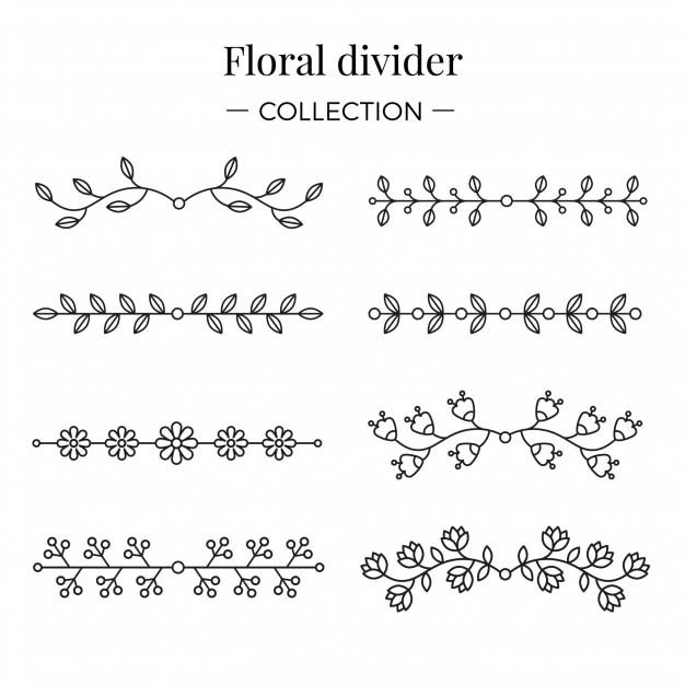 手绘花纹分割线装饰合集