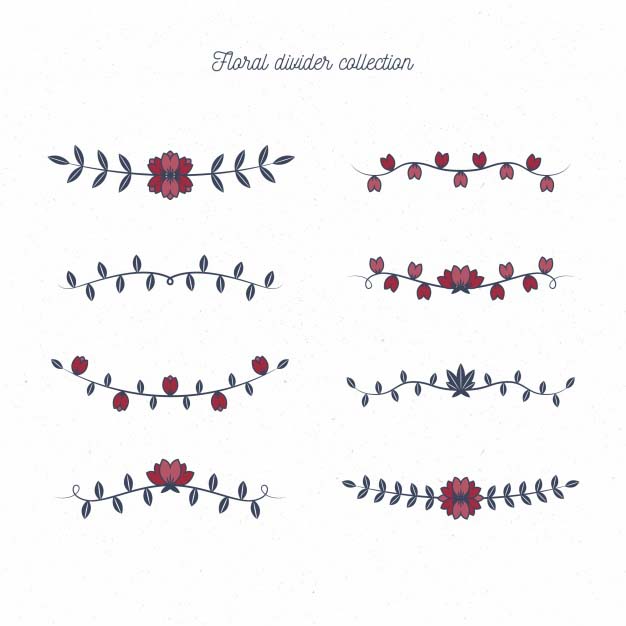 手绘花纹分割线装饰合集