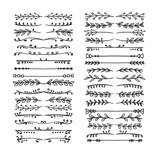 手绘装饰分隔线合集