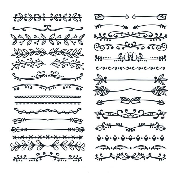 手绘装饰分隔线合集