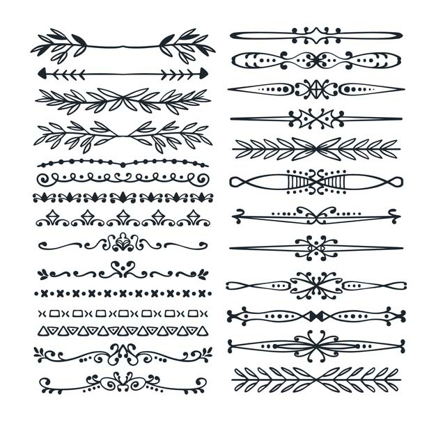 手绘装饰分隔线合集