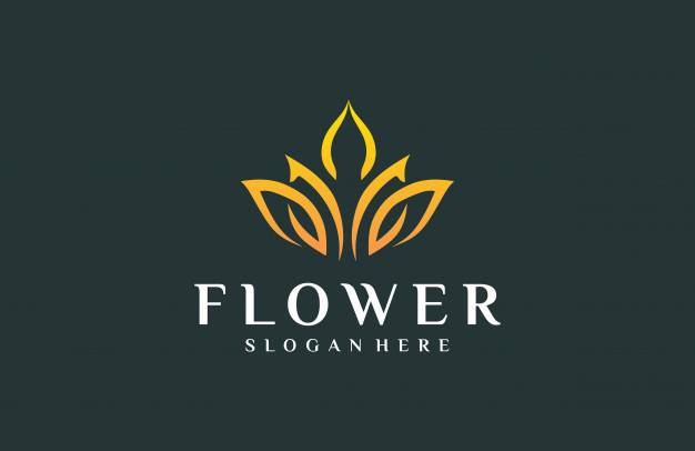 优雅的花朵花瓣LOGO标志