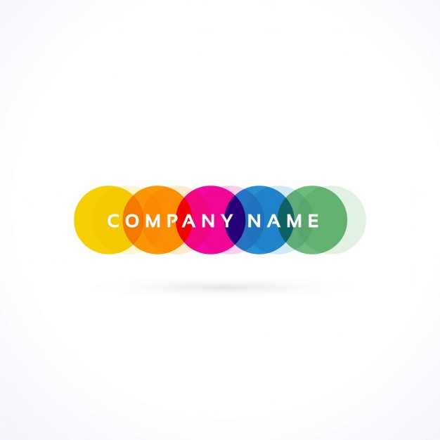 带有彩色圆圈叠加的LOGO标志