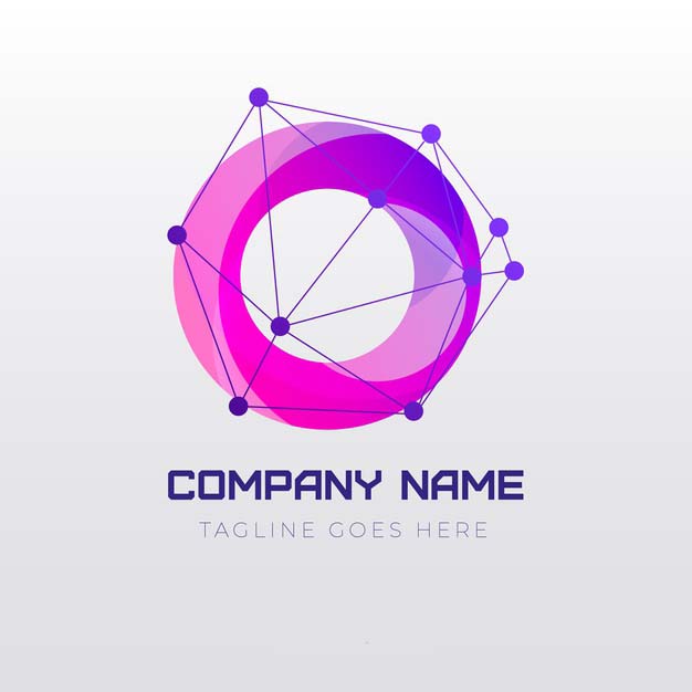 抽象形状的渐变LOGO标志