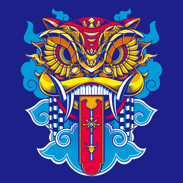 国潮中国风舞狮，狮子头