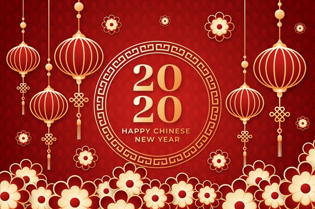 金色新年春节概念背景