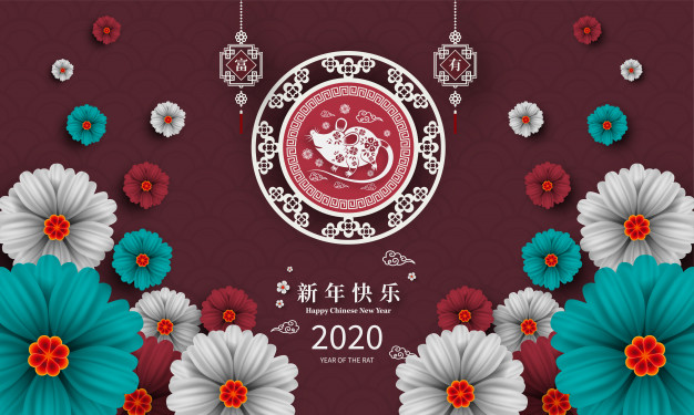 华丽的中国风新年春节背景