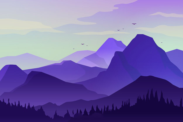 高山景观插画