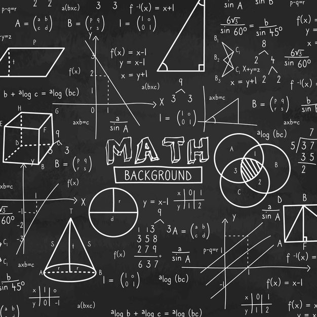 黑板上的数学几何物理方程式计算公式装饰花纹符号背景底图