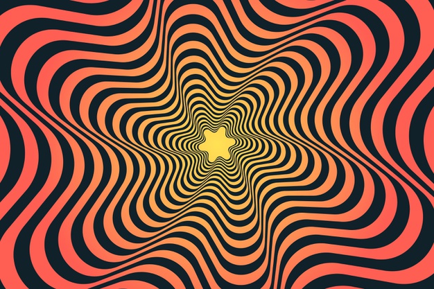 迷幻视错觉扭曲几何线条抽象螺旋背景图案