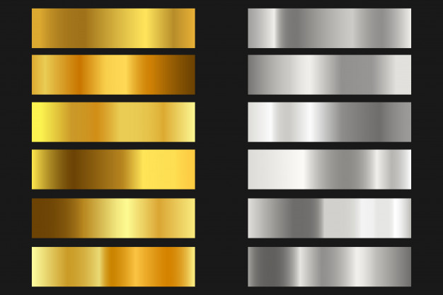 金色银色金属质感渐变配色纹理肌理合集