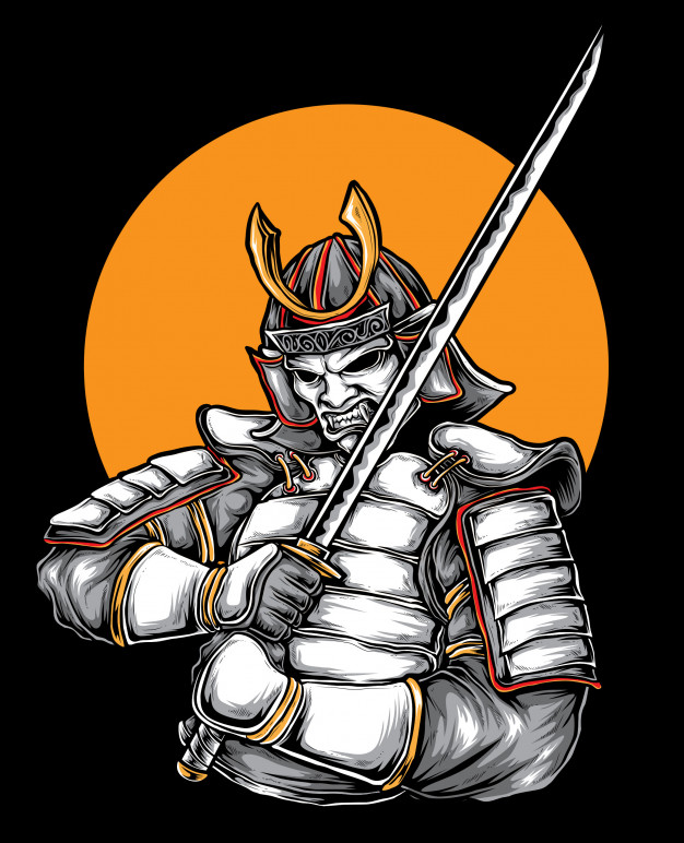 日本武士武将插画