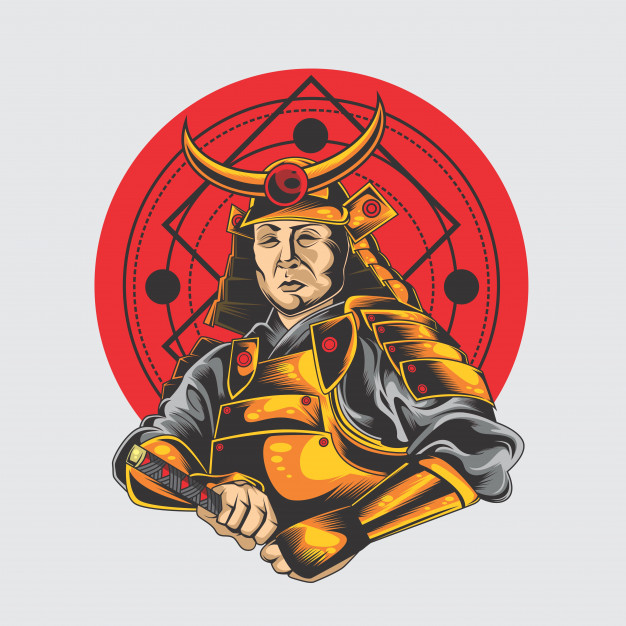 日本武士武将插画