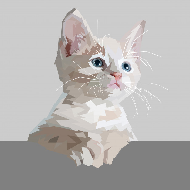 可爱的小猫咪手绘插画