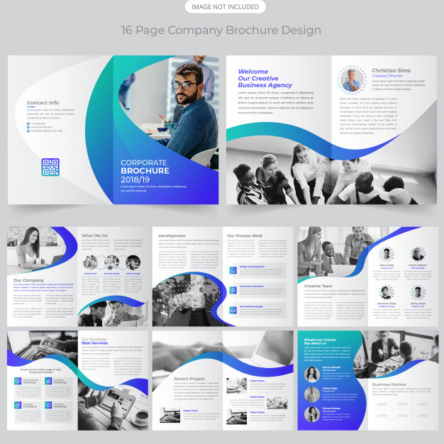 16页企业宣传册模板