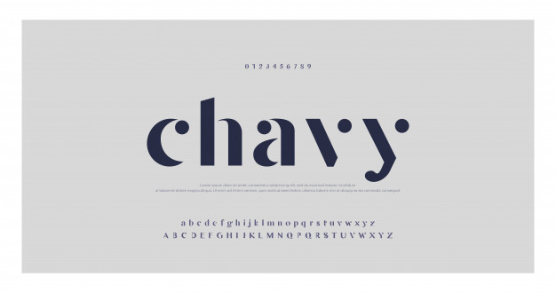 chavy英文字母标志logo