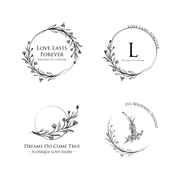 植物花环logo标志