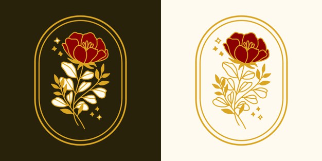 玫瑰花logo标志