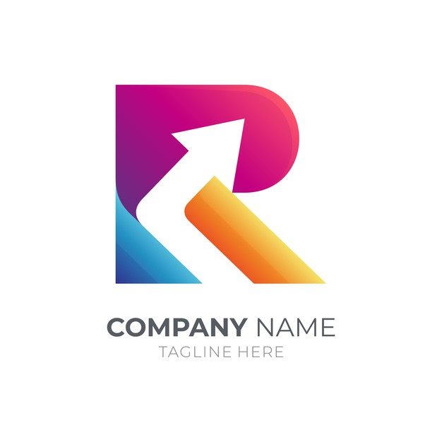 字母R，箭头logo标志