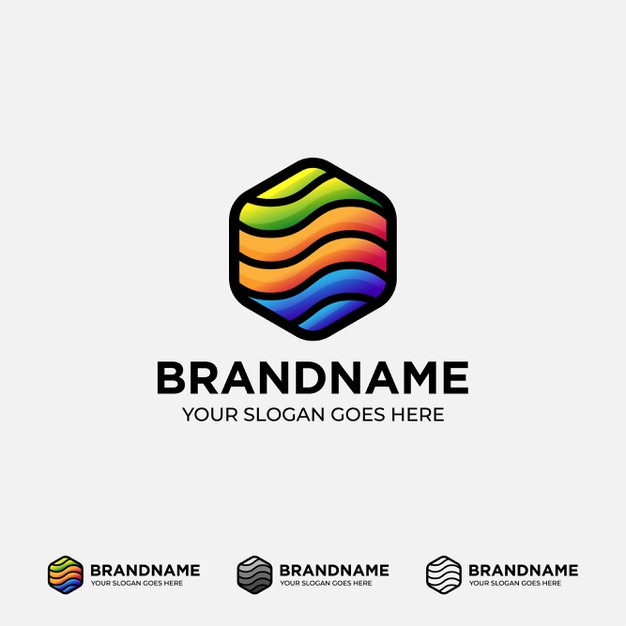 抽象的彩色logo标志