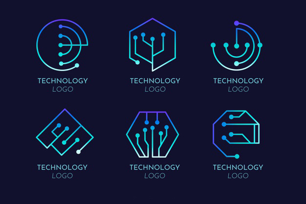 科技，半导体生物化学logo标志