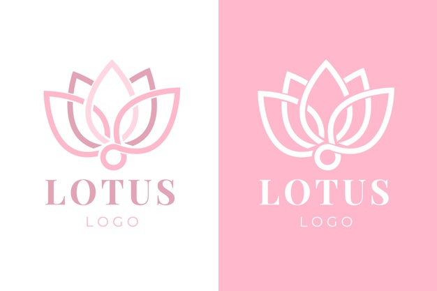 抽象莲花logo标志