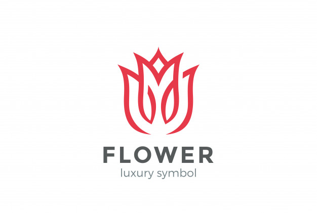 盛开的花朵logo标志