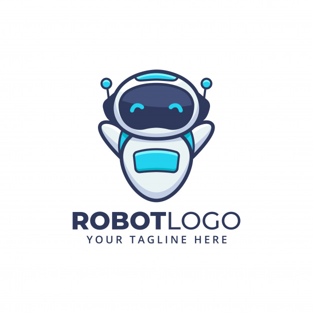 卡通机器人吉祥物logo标志