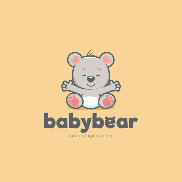 婴儿，儿童产品，母婴，小熊logo标志