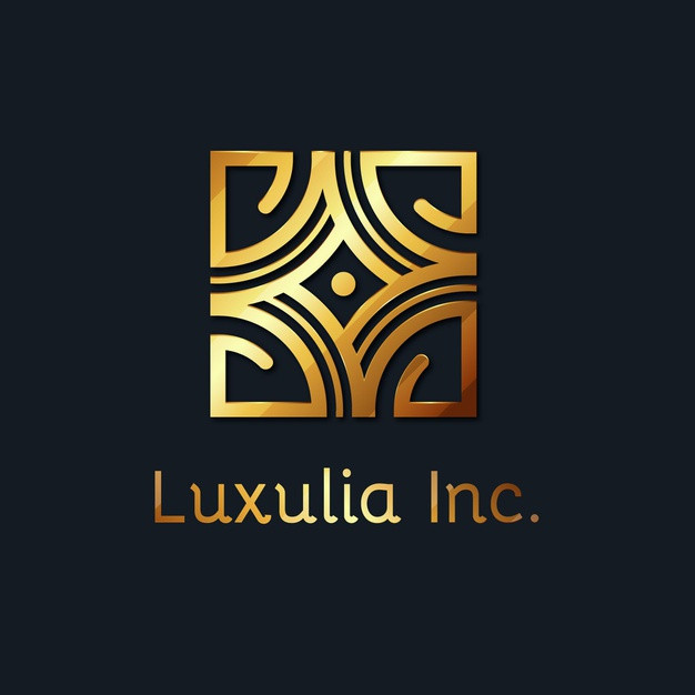 金色抽象，logo标志