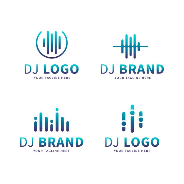 DJ，音乐电台logo标志