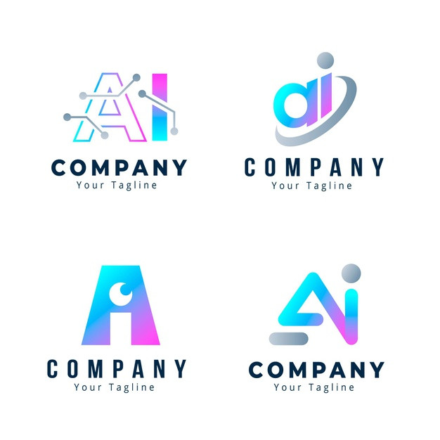 字母AI，logo标志