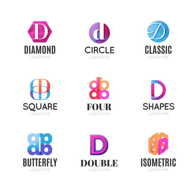 字母D，logo标志