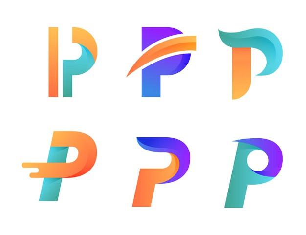 字母P，logo标志