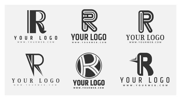 字母R，logo标志