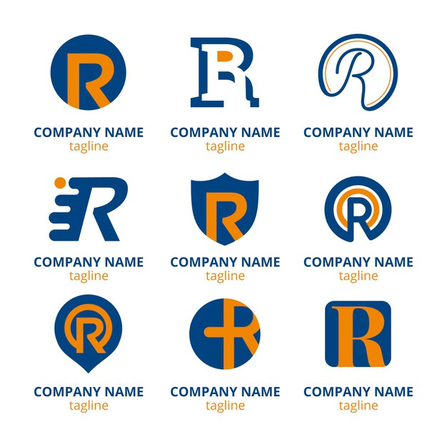 字母R，logo标志