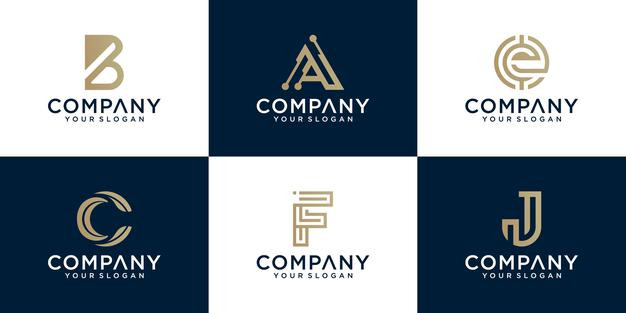 字母B，A，C，G，F，J，标志logo