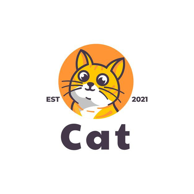 小猫咪吉祥物卡通logo标志