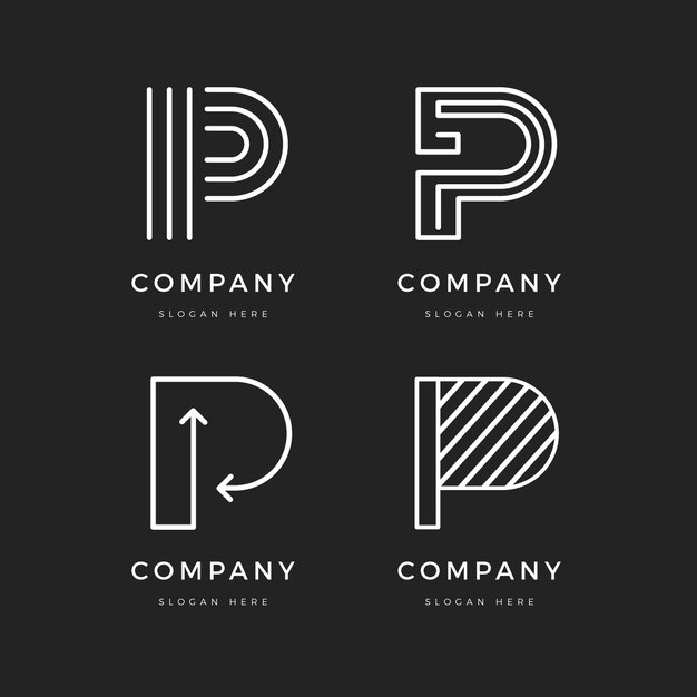 p 字母logo标志