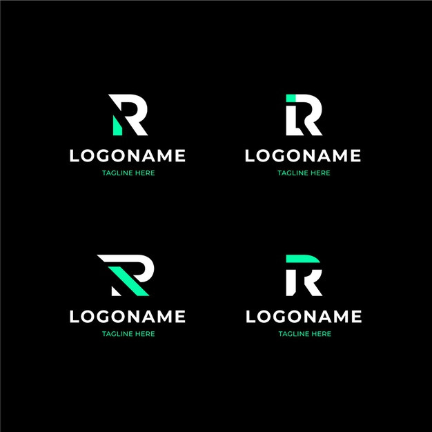 一套 r 字母logo标志