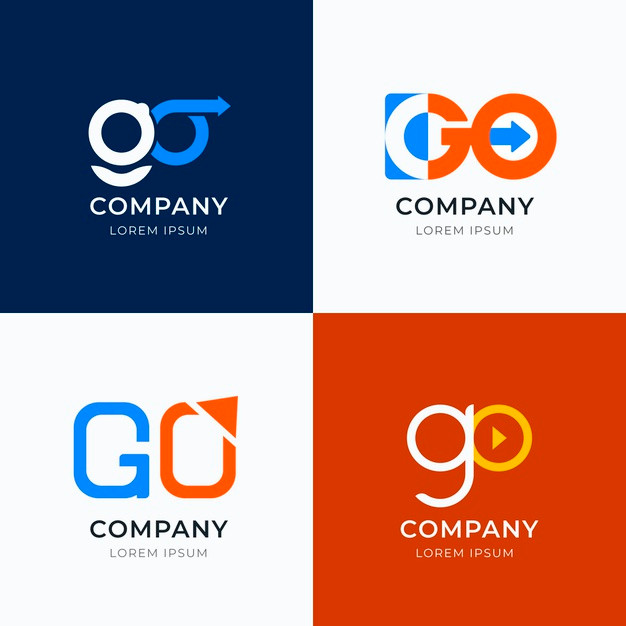 GO字母logo标志