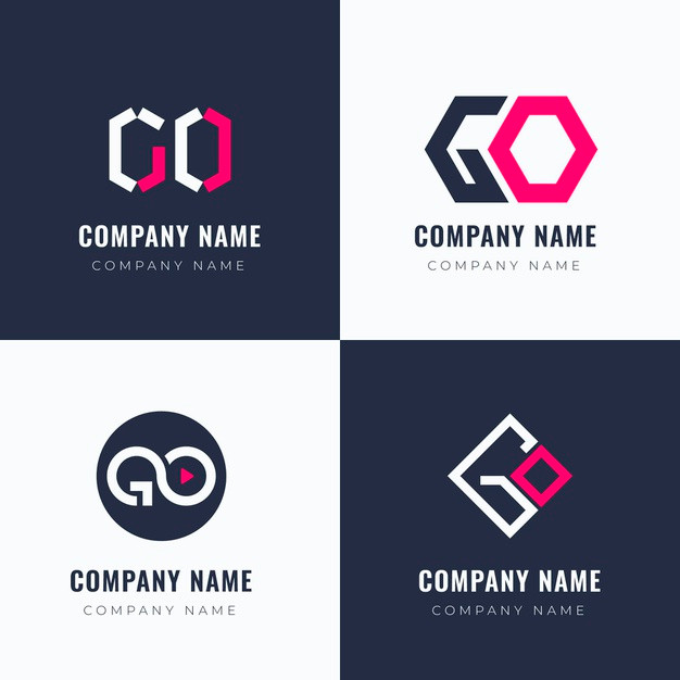 GO字母logo标志