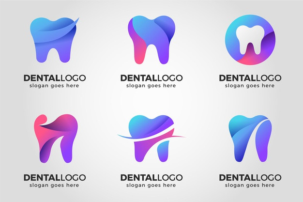 渐变牙科牙医logo标志图标