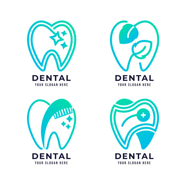 渐变牙科牙医logo标志图标