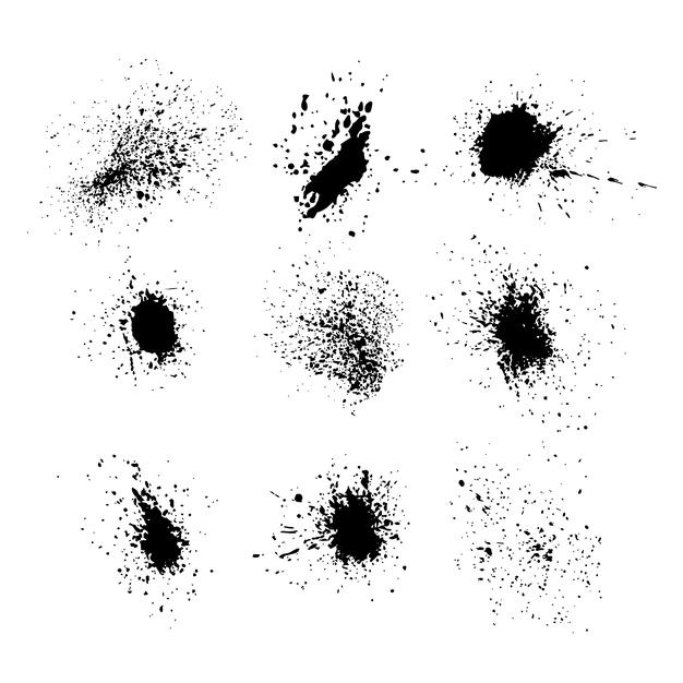 飞溅的墨水墨迹纹理背景