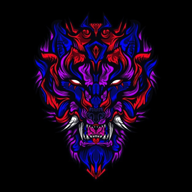 狮子怪兽插画