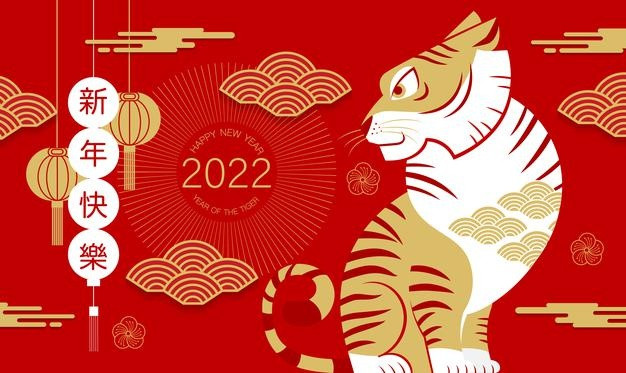 2022年新年虎年元旦老虎背景